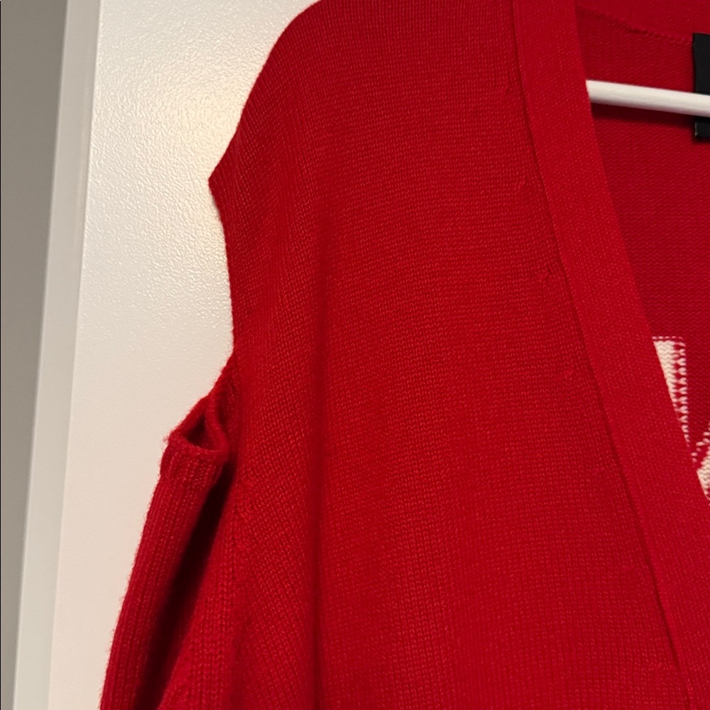 Givenchy Red Sweater Cardigan with White Logo - Picture 4 of 4